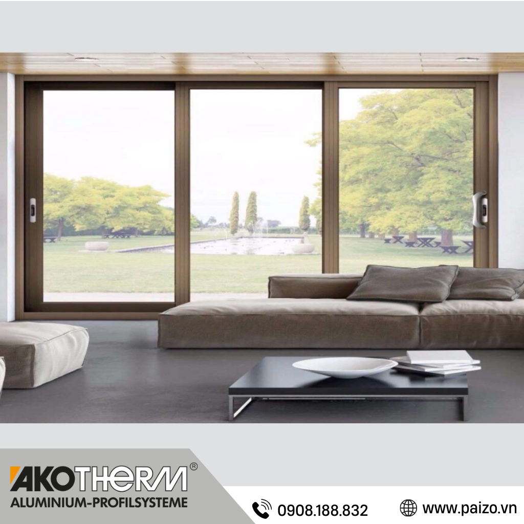 Cửa lùa slim Akotherm A80 