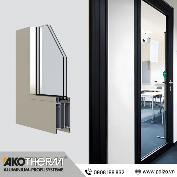 Cửa mở quay Akotherm A65 không cầu c ách nhiệt