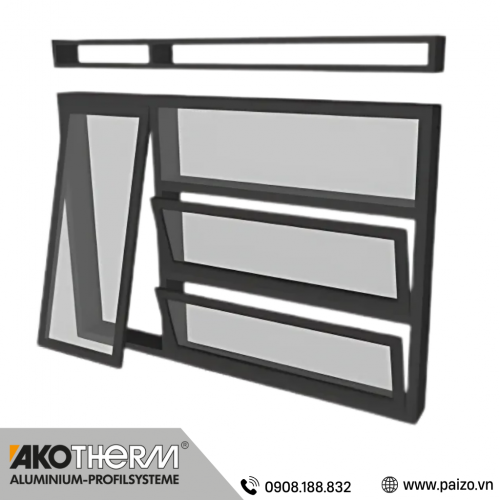Cửa sổ mở hất Akotherm Z80 - Cầu cách nhiệt