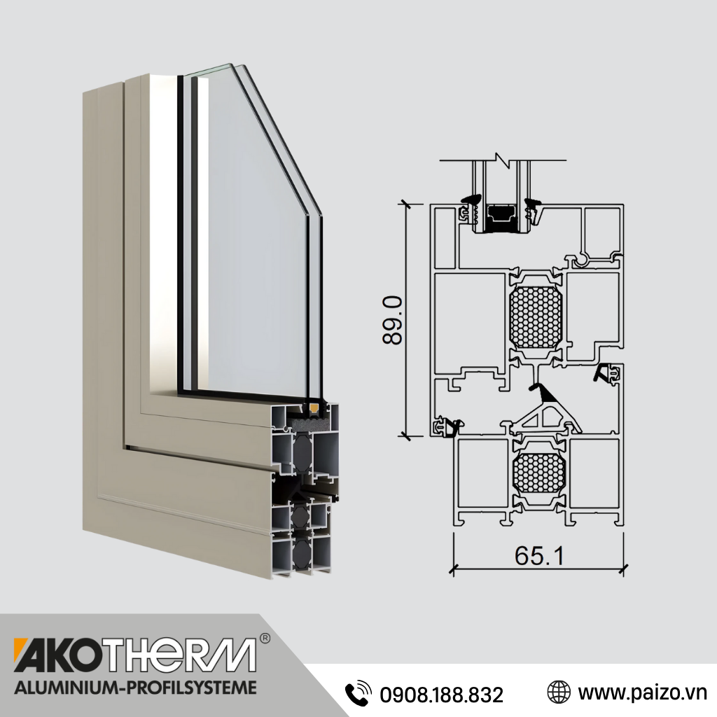 Cửa sổ mở quay Z65 (1) profile