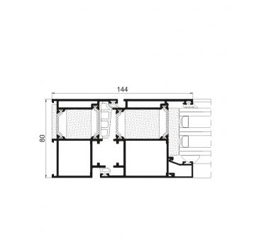 cửa đi mở quay Cortizo Millennium Plus 80 (2)